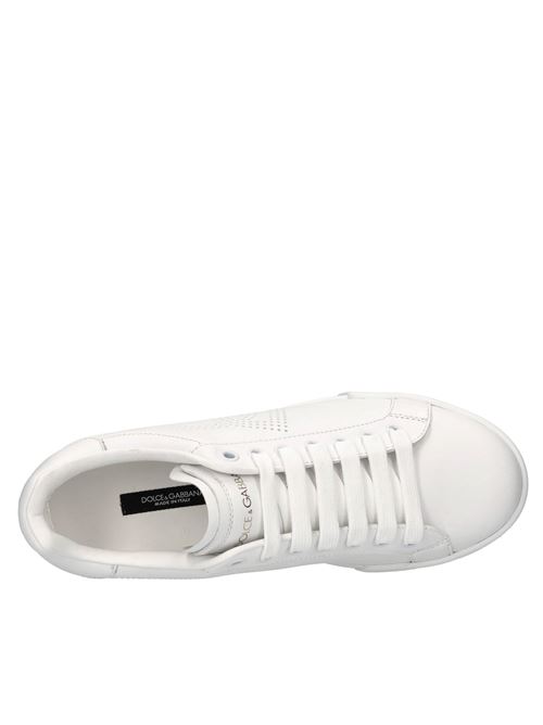 Sneakers Portofino Light in pelle DOLCE&GABBANA | CK2277 AV066 89642BIANCO